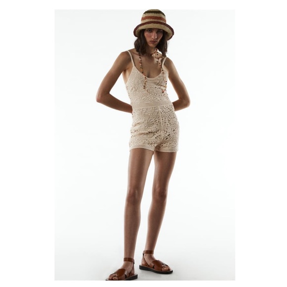 Zara Pants - Zara Short Crochet Jumpsuit